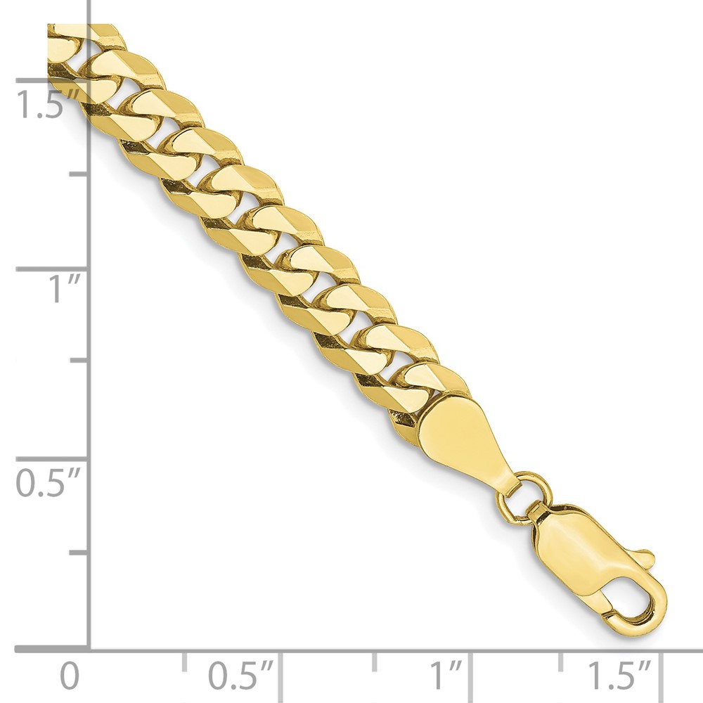 10k 5.75mm Flat Beveled Curb Chain (10FBU140-7)