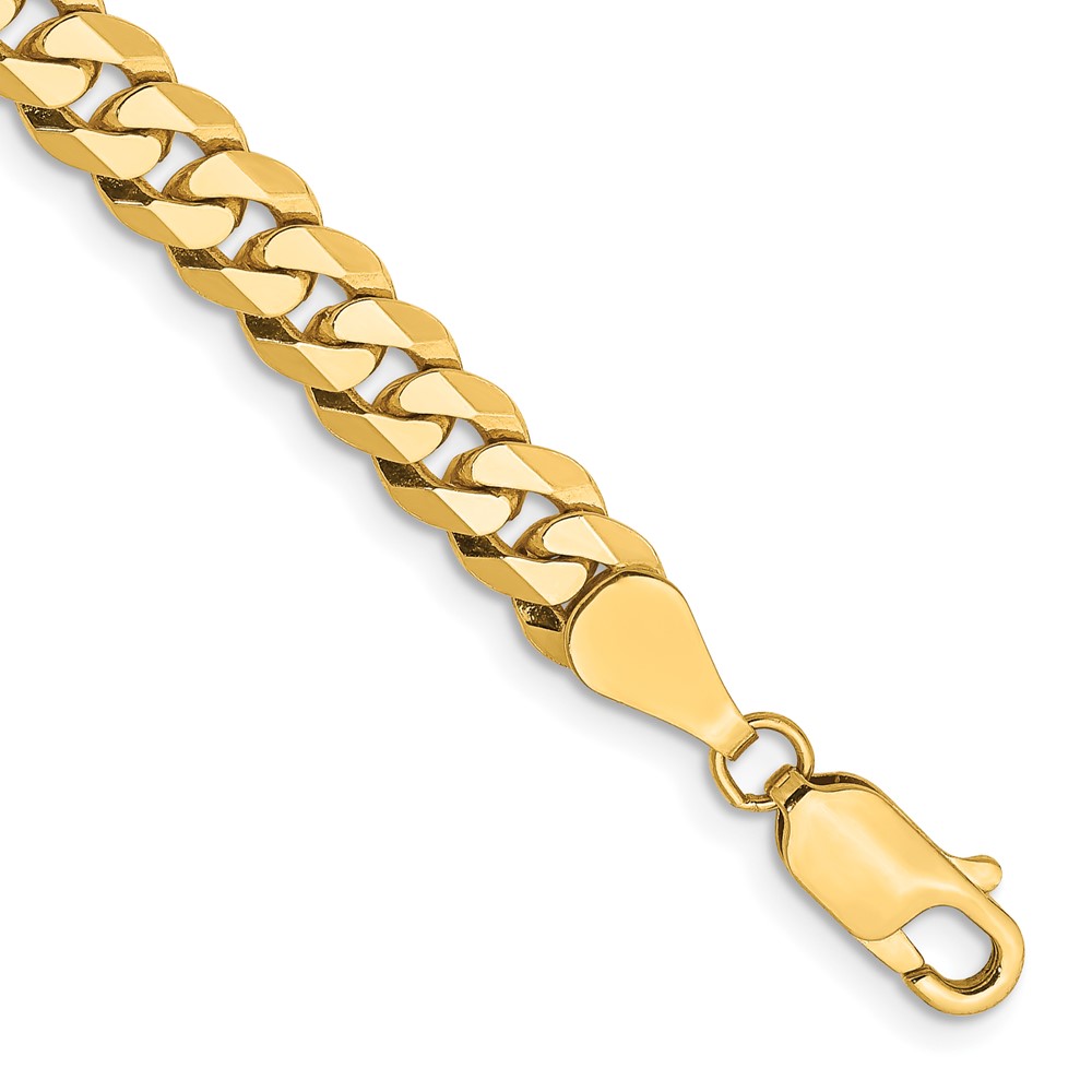 10k 5.75mm Flat Beveled Curb Chain (10FBU140-7)
