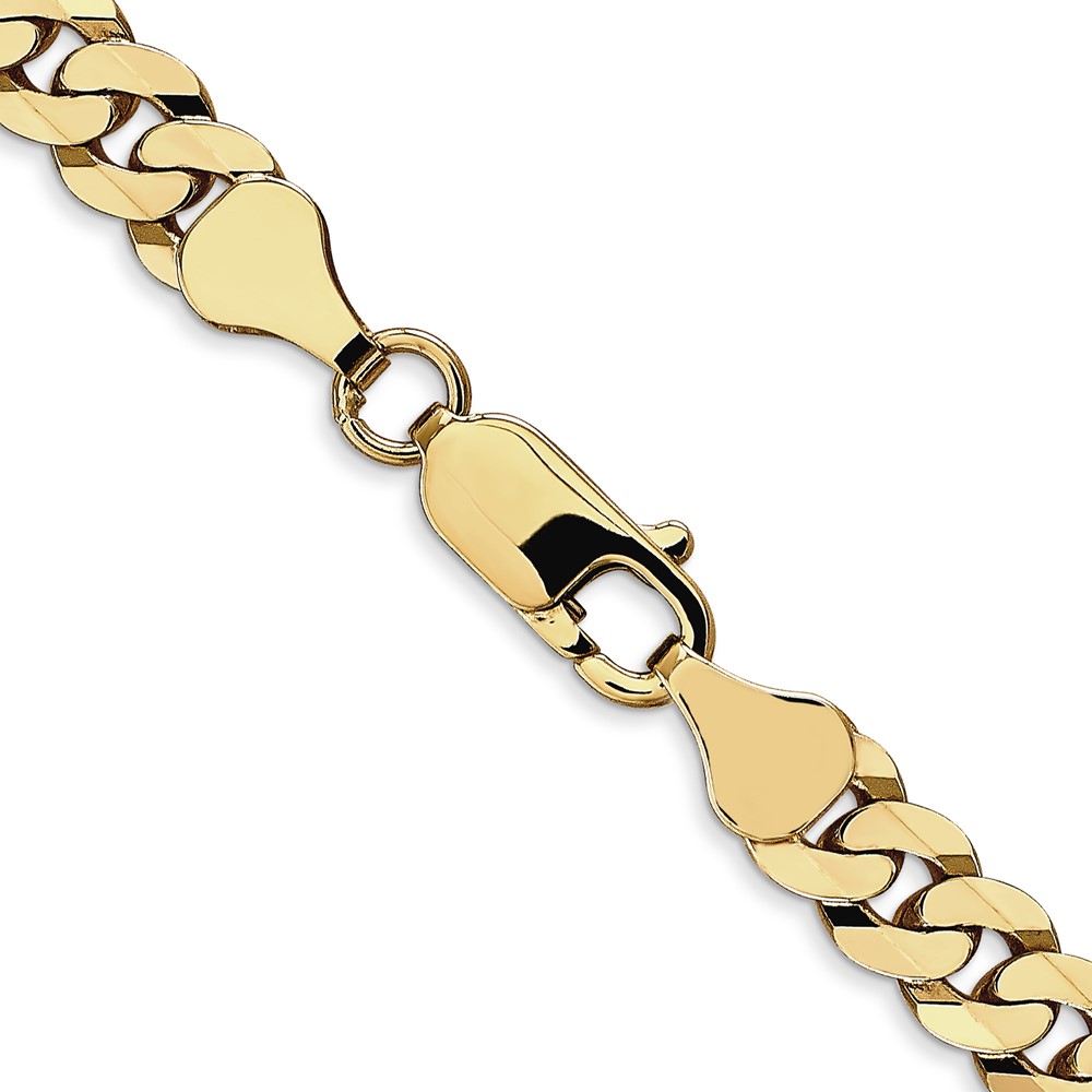 10k 6.25mm Flat Beveled Curb Chain (10FBU160-22)