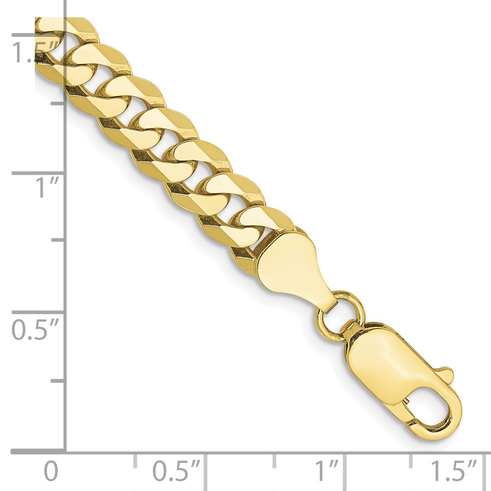 10k 6.25mm Flat Beveled Curb Chain (10FBU160-9)