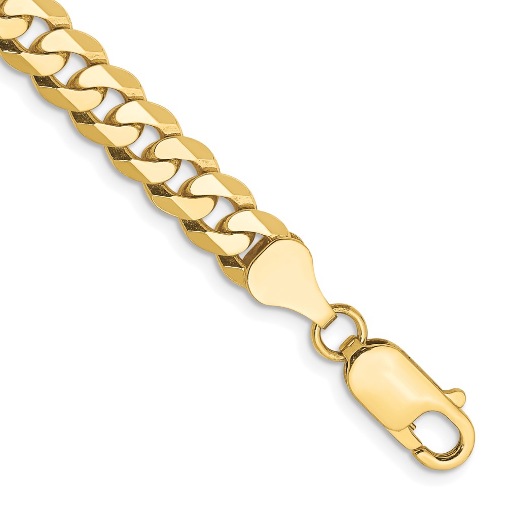 10k 6.25mm Flat Beveled Curb Chain (10FBU160-8)