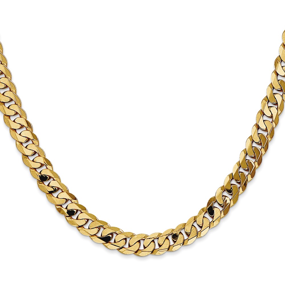 10k 6.75mm Flat Beveled Curb Chain (10FBU180-22)