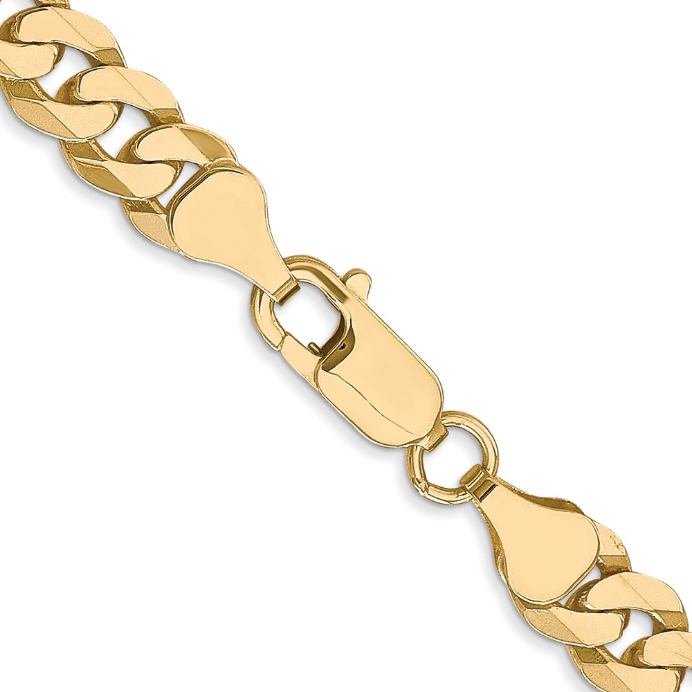 10k 6.75mm Flat Beveled Curb Chain (10FBU180-22)