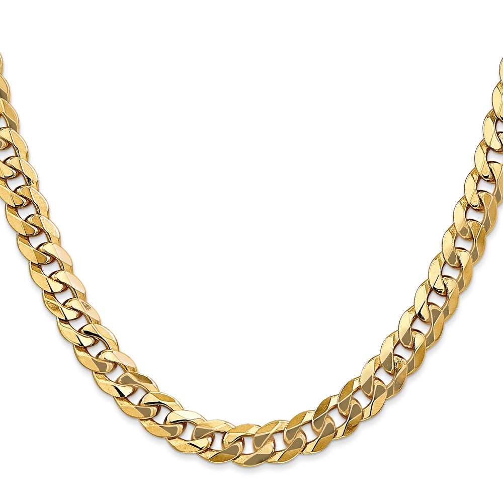 10k 7.75mm Flat Beveled Curb Chain (10FBU200-22)