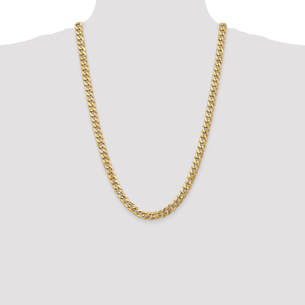 10k 7.75mm Flat Beveled Curb Chain (10FBU200-26)