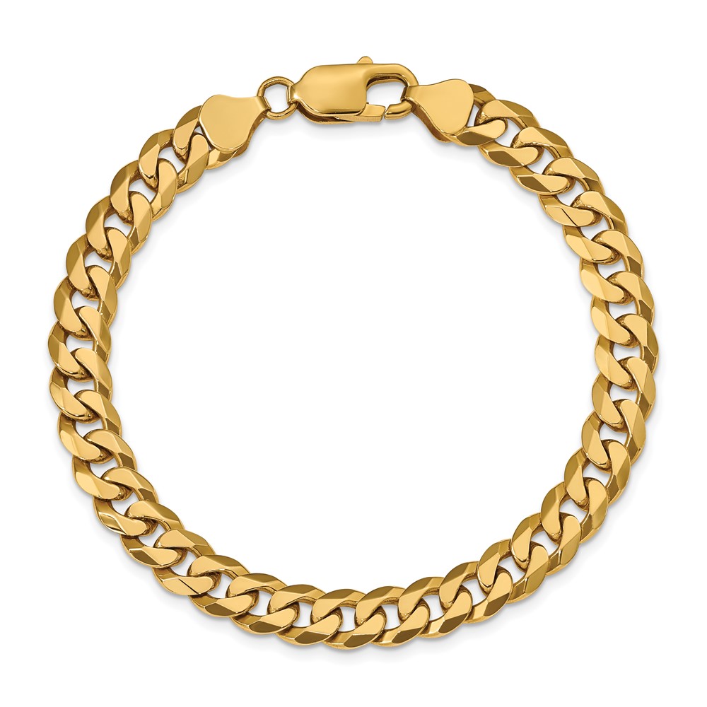 10k 7.75mm Flat Beveled Curb Chain (10FBU200-8)