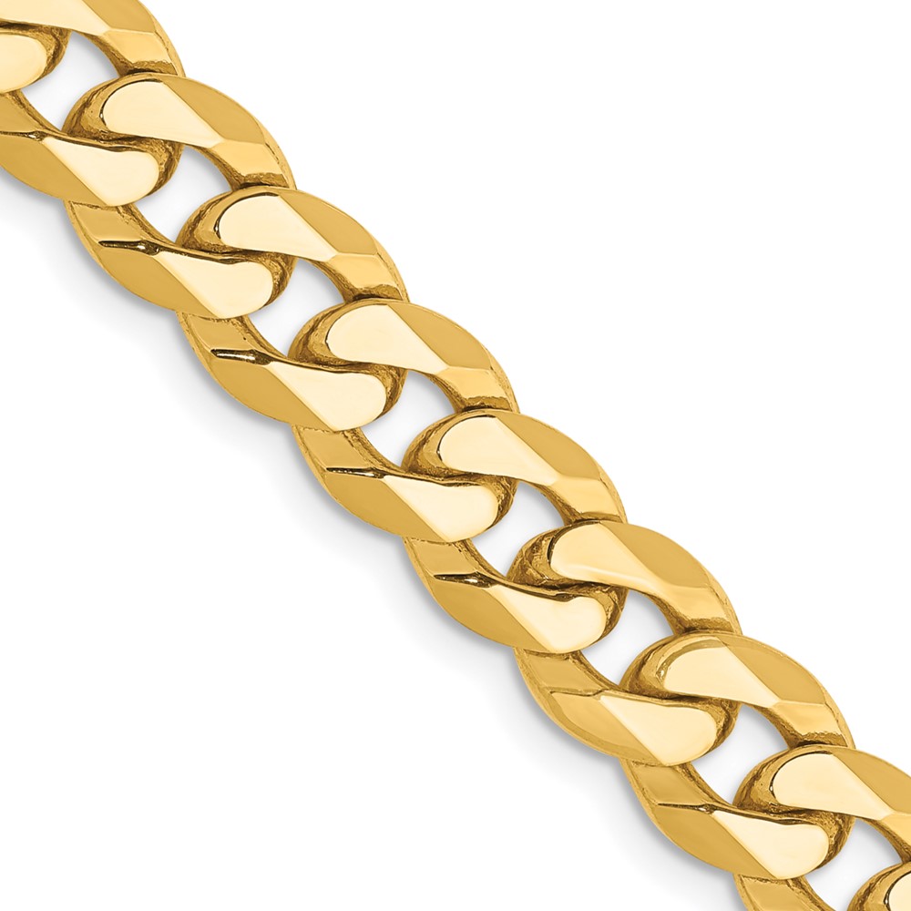 10k 7.75mm Flat Beveled Curb Chain (10FBU200-20)