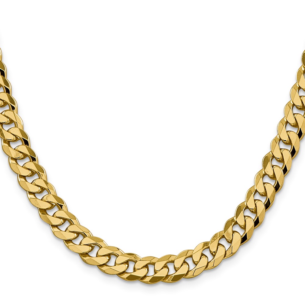 10k 8.25mm Flat Beveled Curb Chain (10FBU220-26)