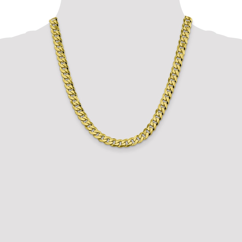10k 8.25mm Flat Beveled Curb Chain (10FBU220-20)