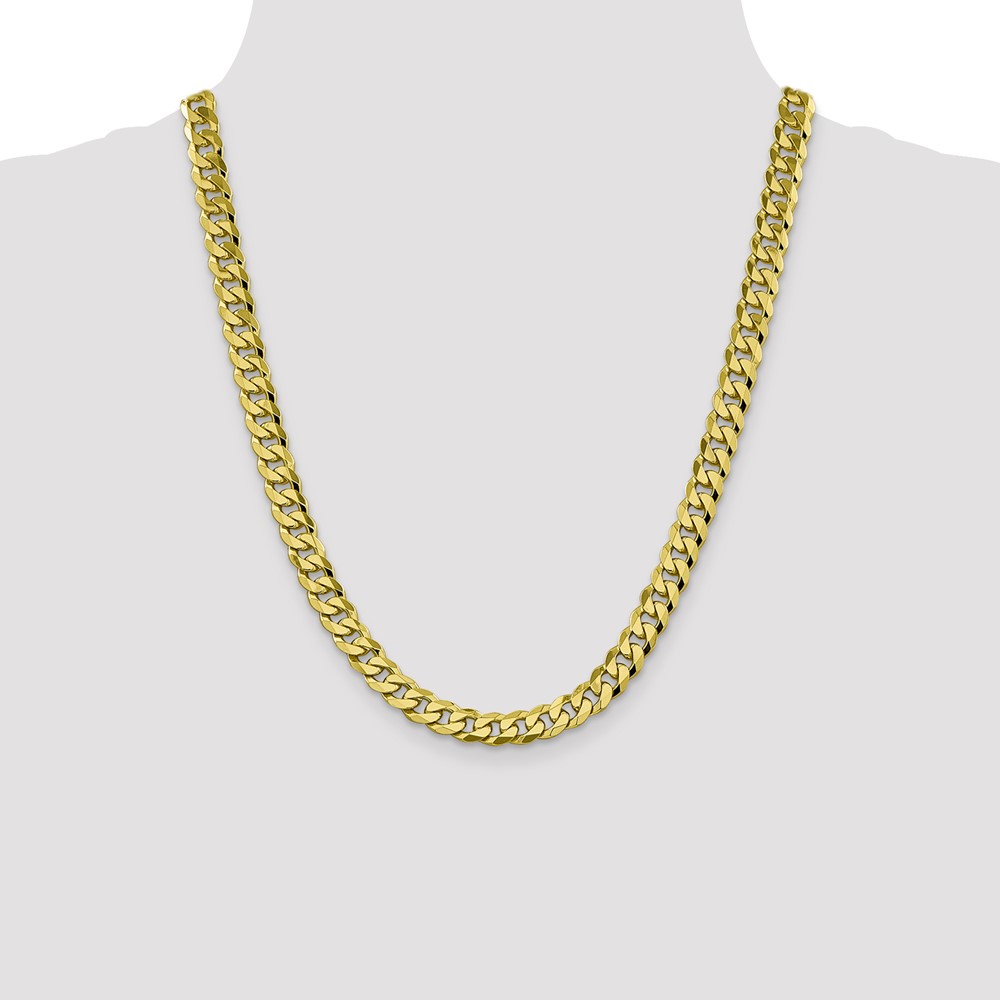 10k 8.25mm Flat Beveled Curb Chain (10FBU220-22)