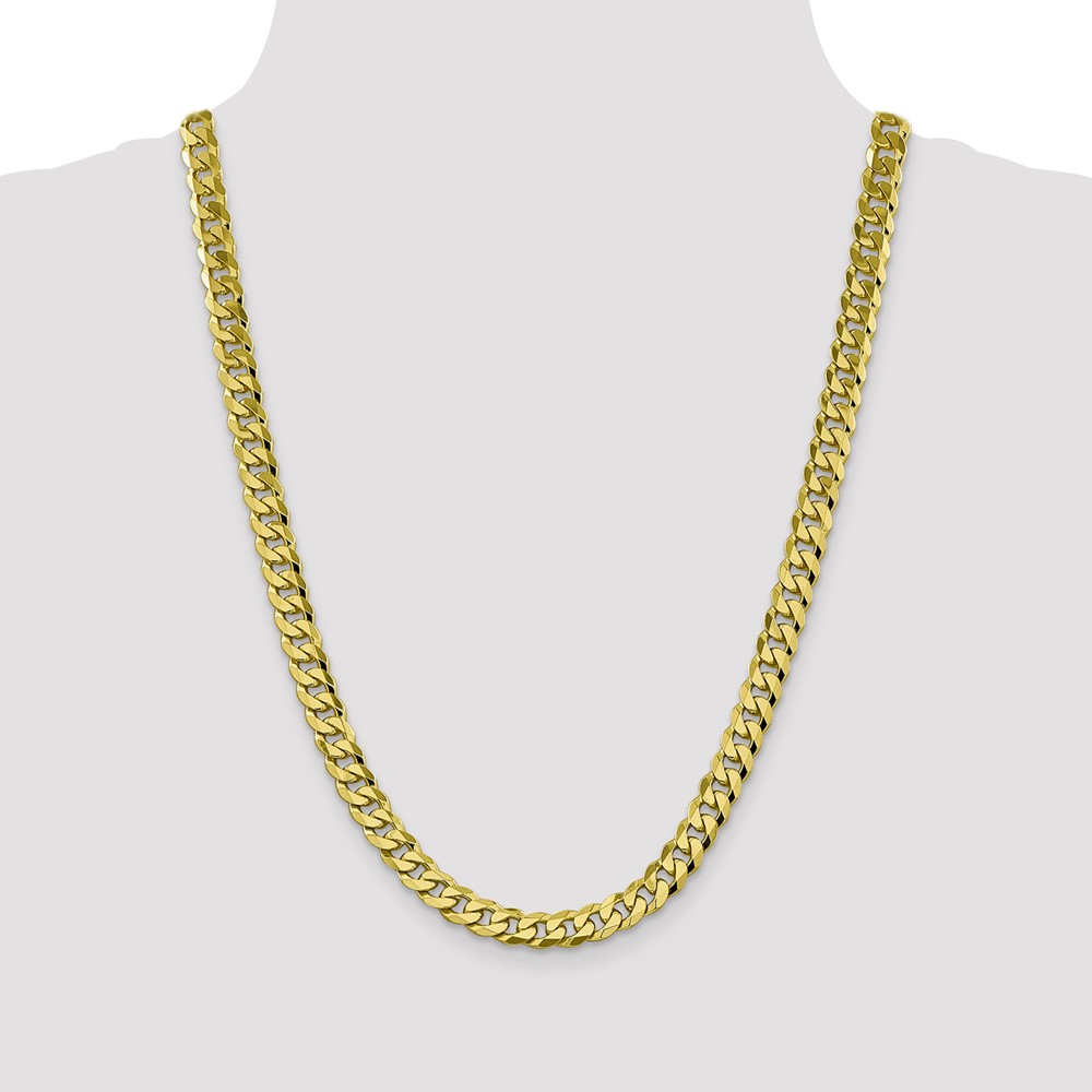 10k 8.25mm Flat Beveled Curb Chain (10FBU220-24)