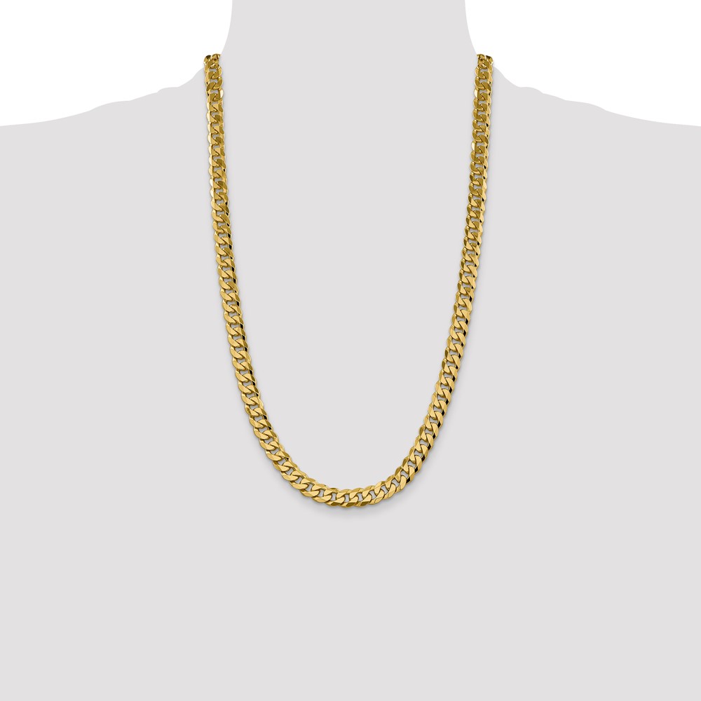 10k 8.25mm Flat Beveled Curb Chain (10FBU220-26)