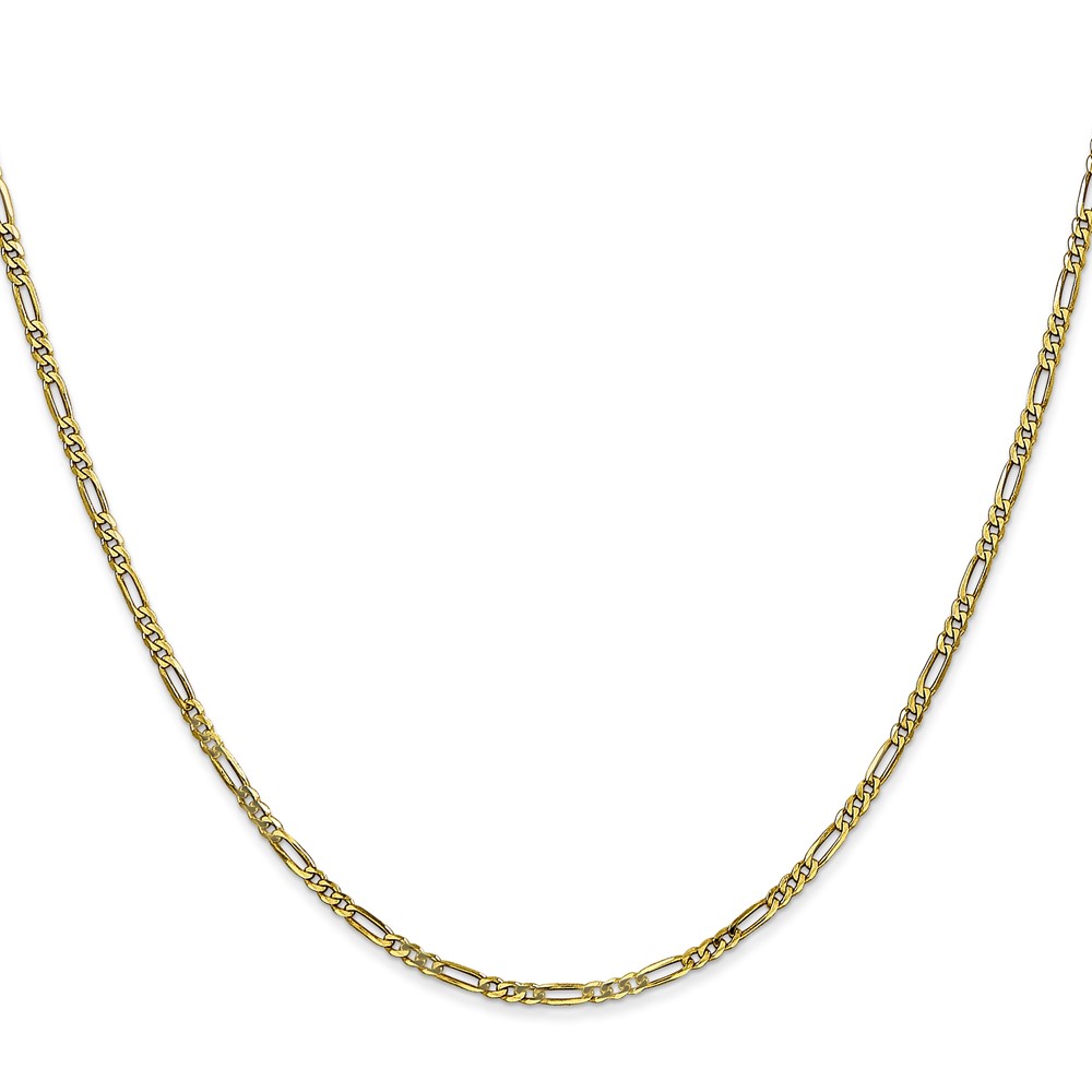 10k 1.75mm Flat Figaro Chain (10FG050-18)
