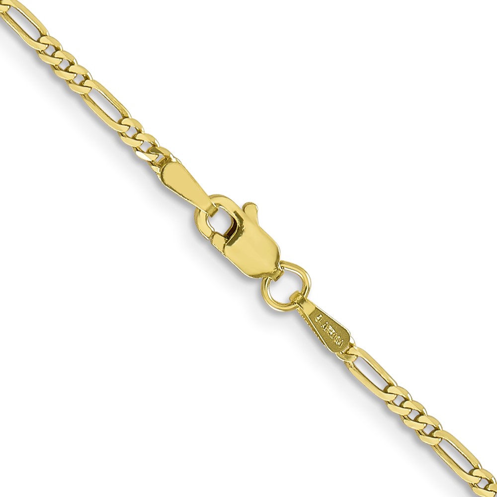 10k 1.75mm Flat Figaro Chain (10FG050-18)