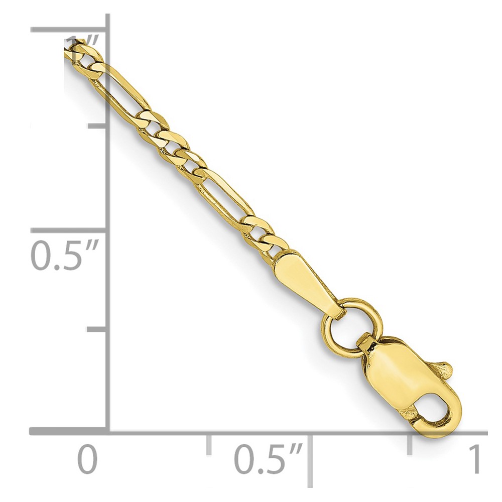 10k 1.75mm Flat Figaro Chain (10FG050-7)