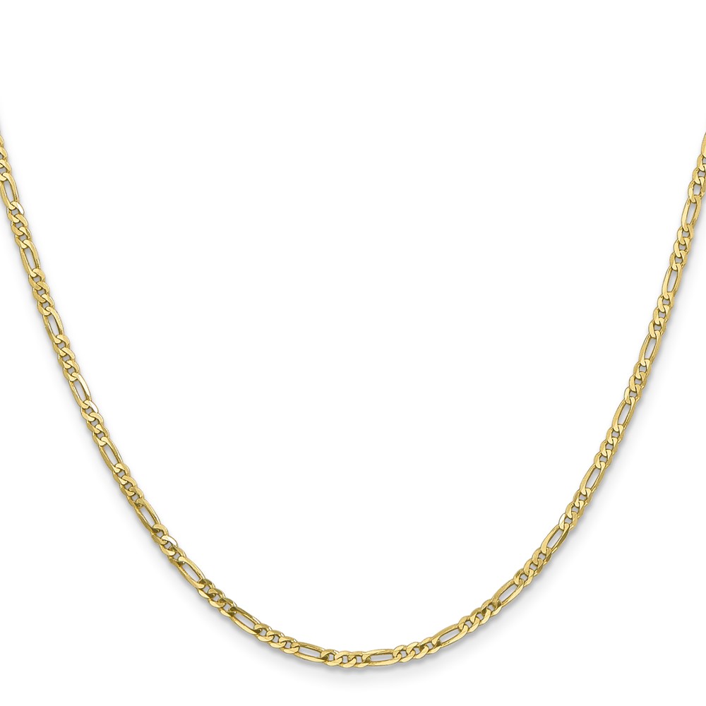 10k 2.2mm Flat Figaro Chain (10FG065-30)