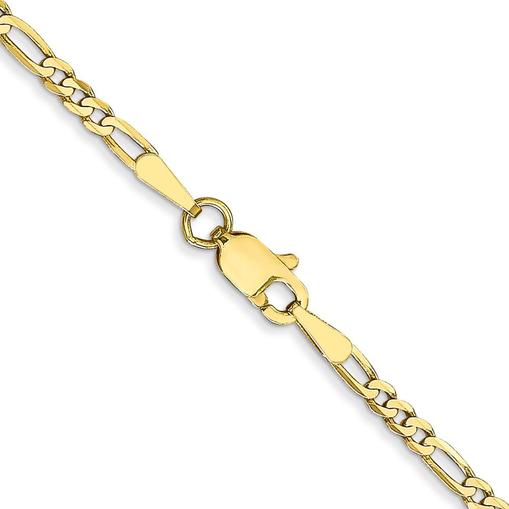 10k 2.2mm Flat Figaro Chain (10FG065-30)