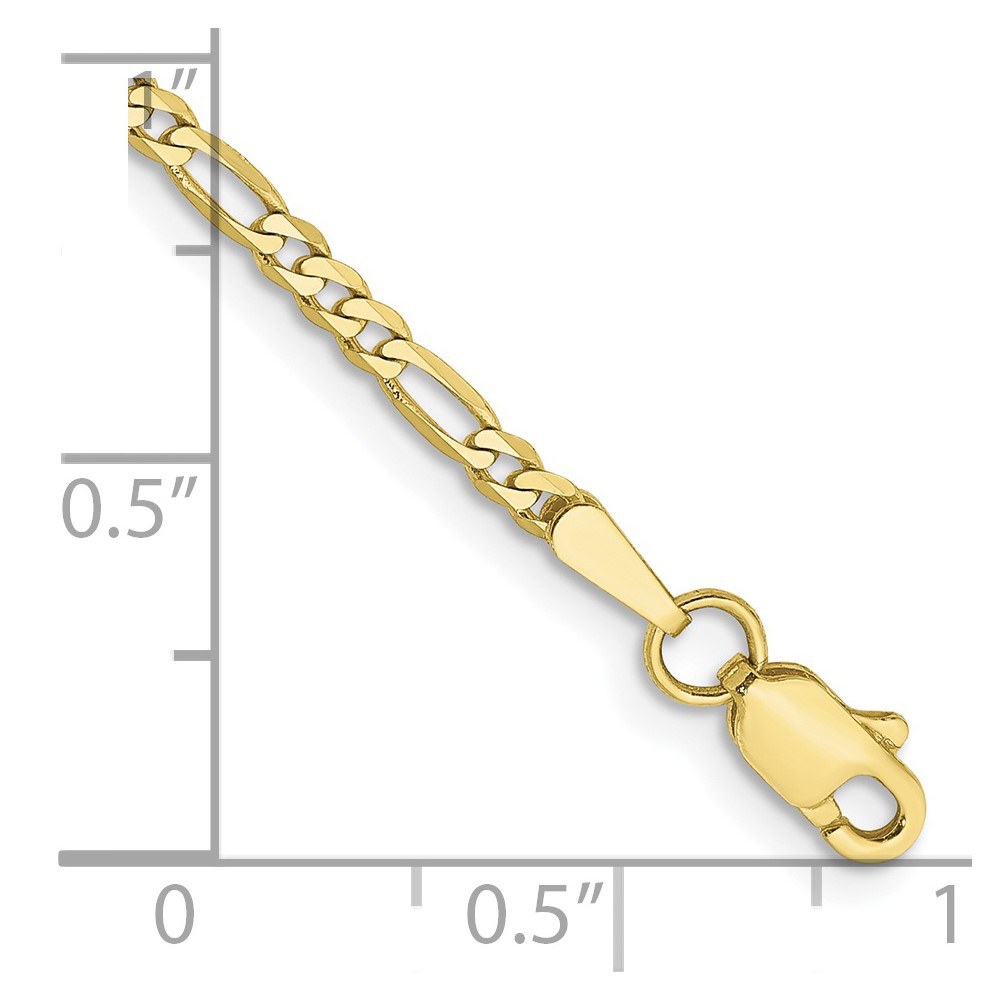 10k 2.2mm Flat Figaro Chain (10FG065-7)