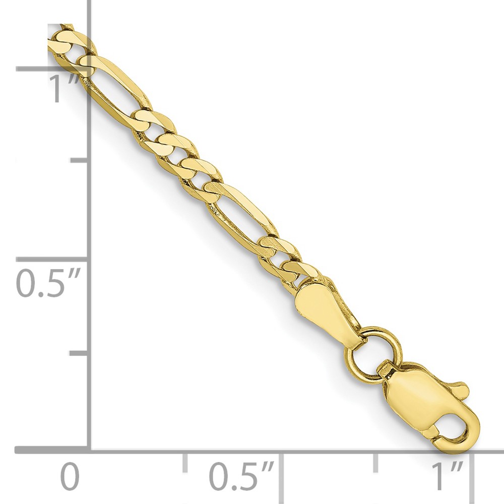 10k 2.75mm Flat Figaro Chain (10FG070-8)