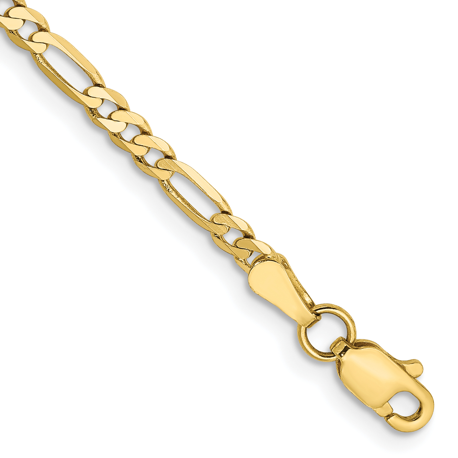 10k 2.75mm Flat Figaro Chain (10FG070-9)