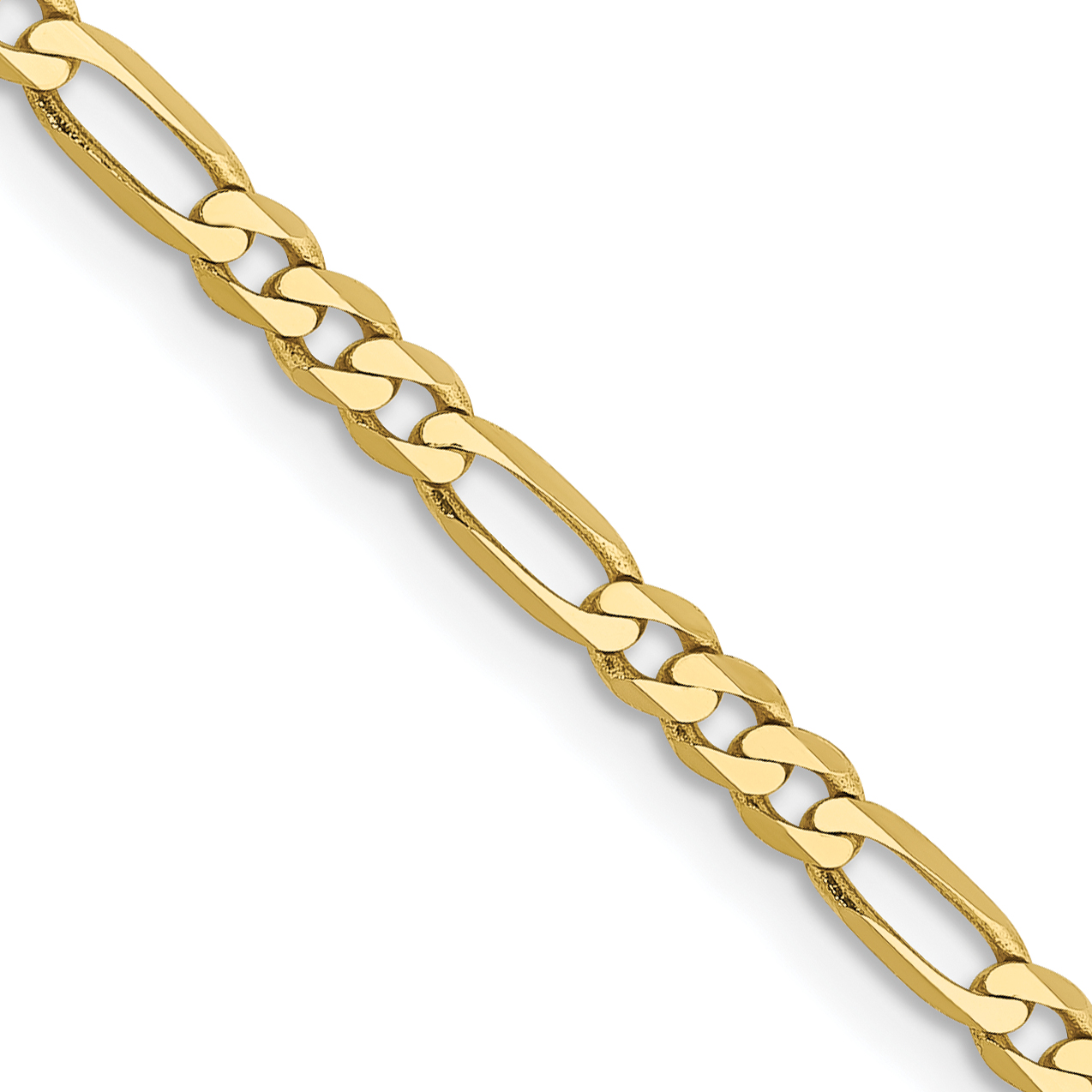 10k 2.75mm Flat Figaro Chain (10FG070-16)