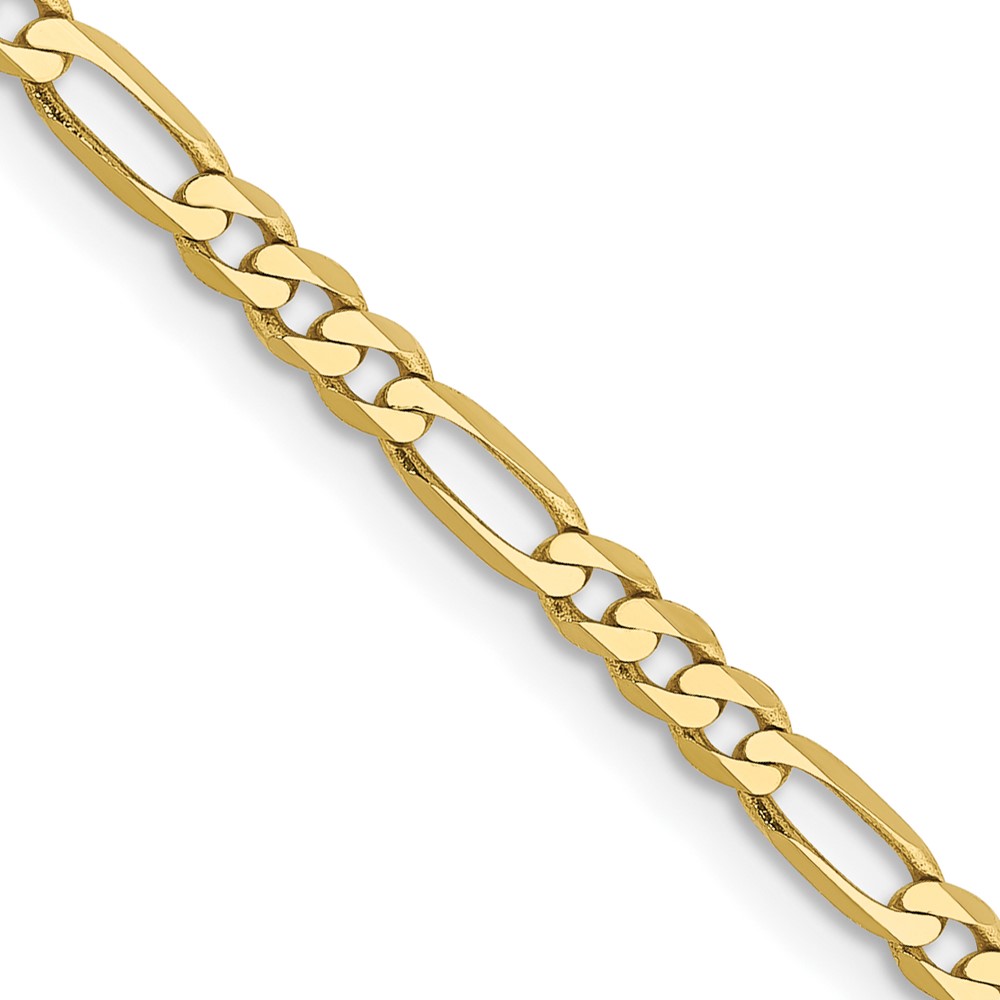 10k 2.75mm Flat Figaro Chain (10FG070-16)