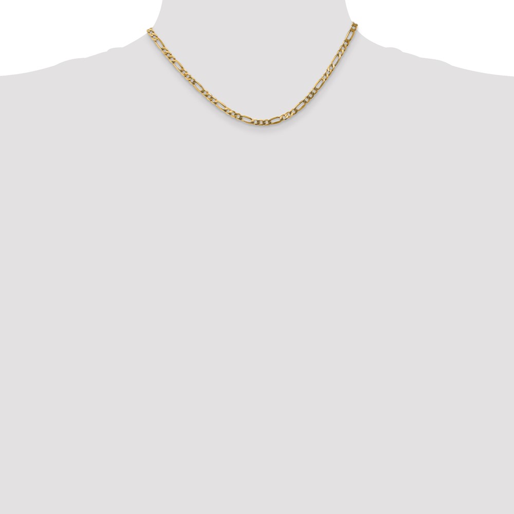 10K 4mm Flat Figaro Chain (10FG100-16)