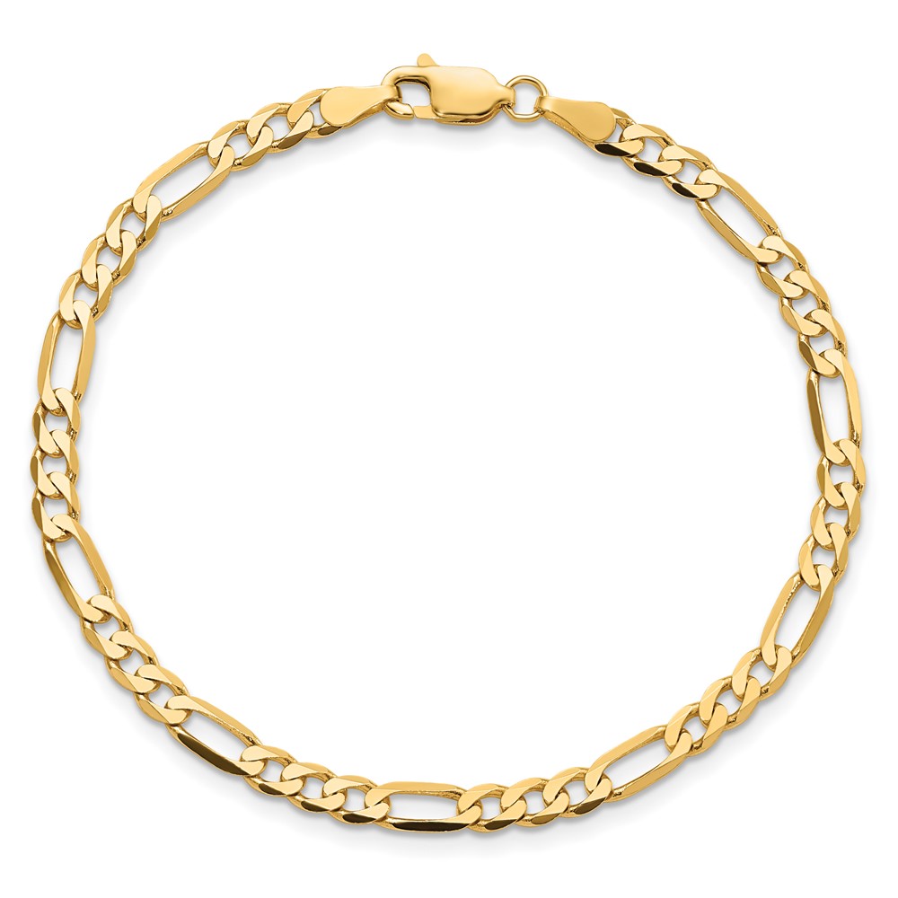 10K 4mm Flat Figaro Chain (10FG100-7)