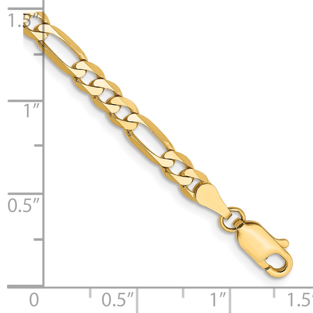 10K 4mm Flat Figaro Chain (10FG100-7)