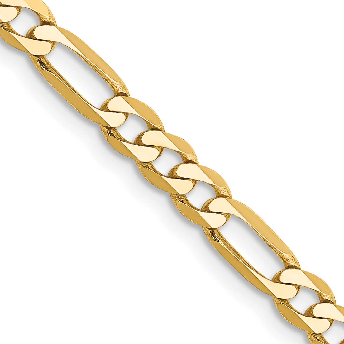 10K 4mm Flat Figaro Chain (10FG100-16)