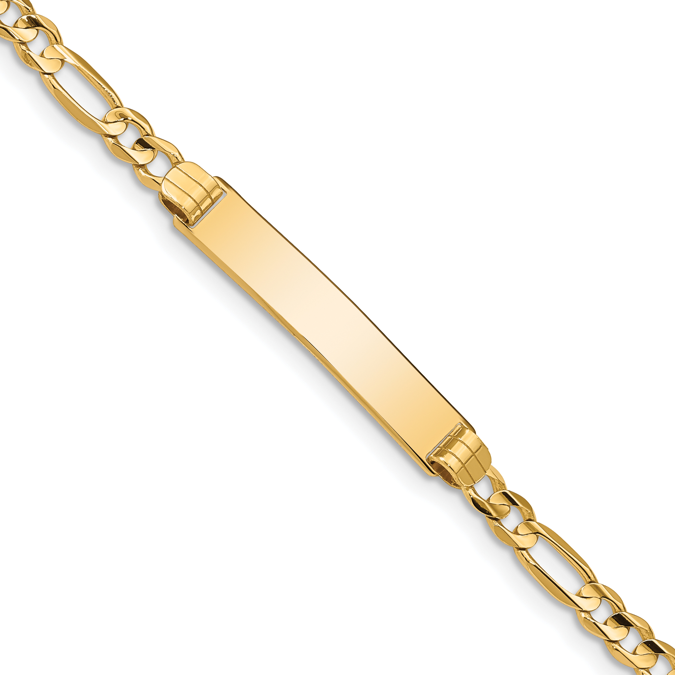 10k Figaro Link ID Bracelet (10FG100ID-7)