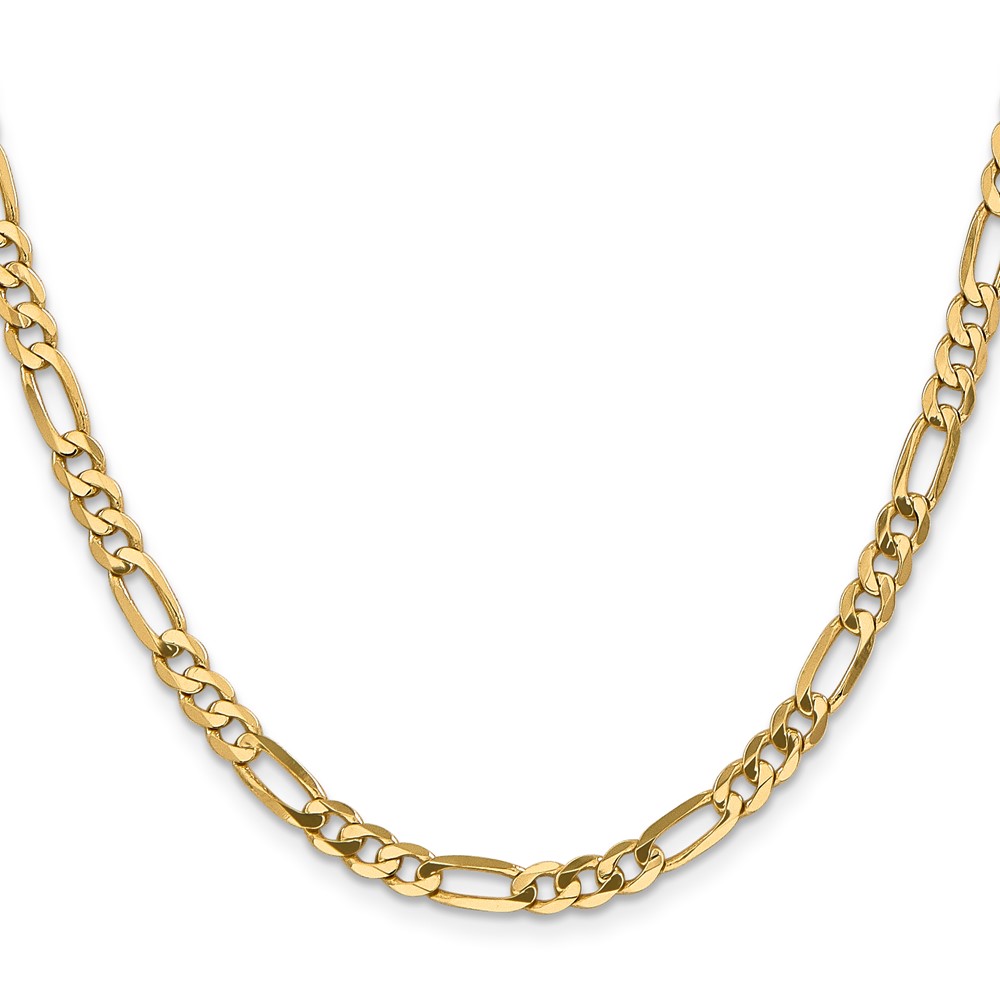 10K 4.75mm Flat Figaro Chain (10FG120-22)