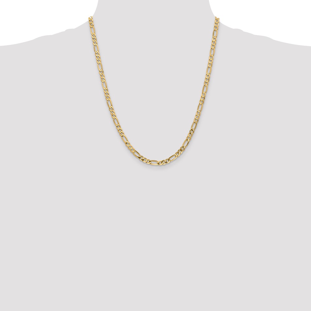 10K 4.75mm Flat Figaro Chain (10FG120-22)