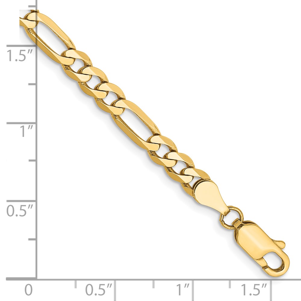 10K 4.75mm Flat Figaro Chain (10FG120-7)