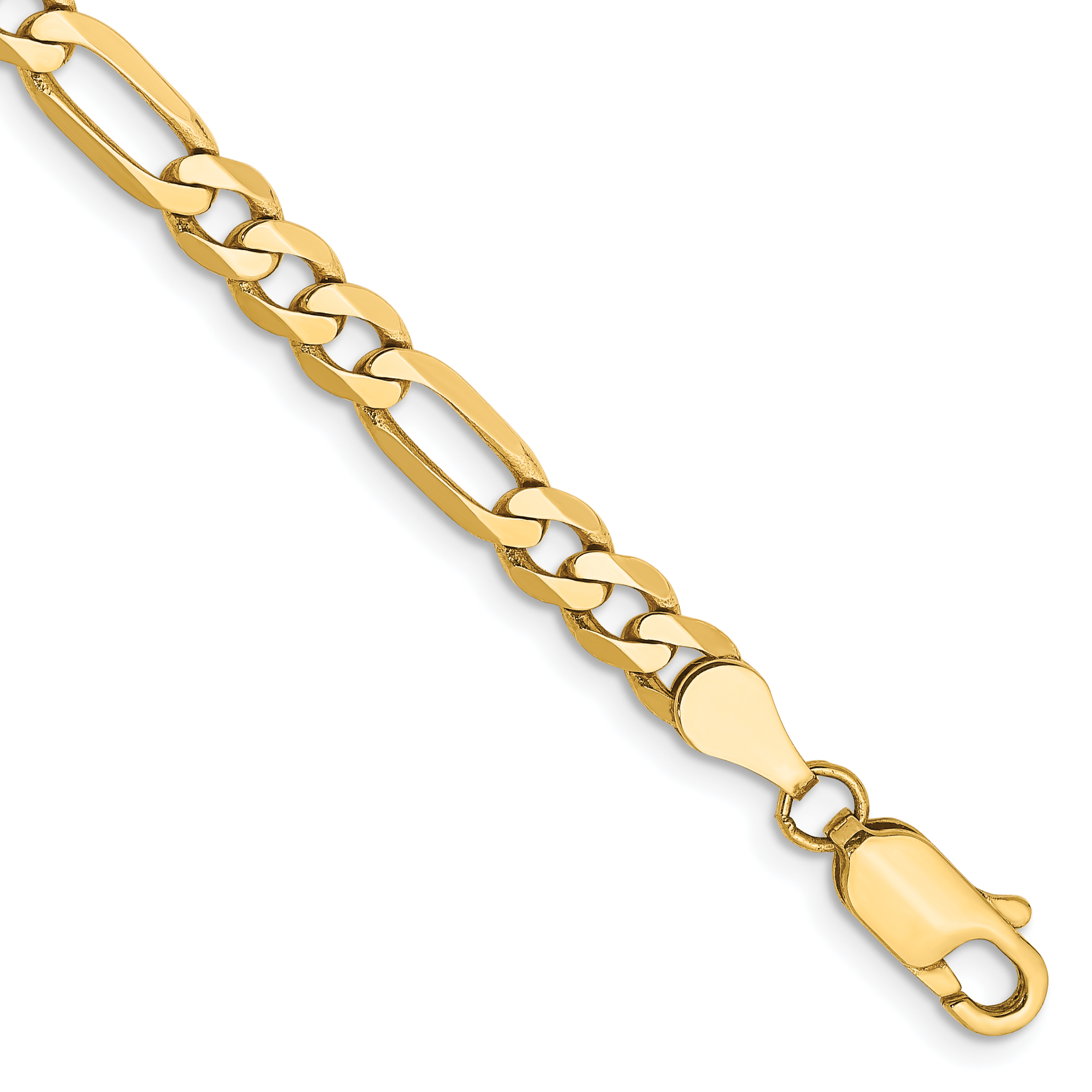 10K 4.75mm Flat Figaro Chain (10FG120-7)