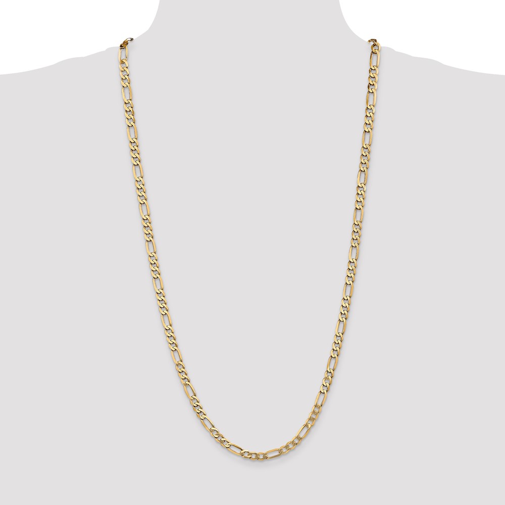 10K 5.25mm Flat Figaro Chain (10FG140-30)