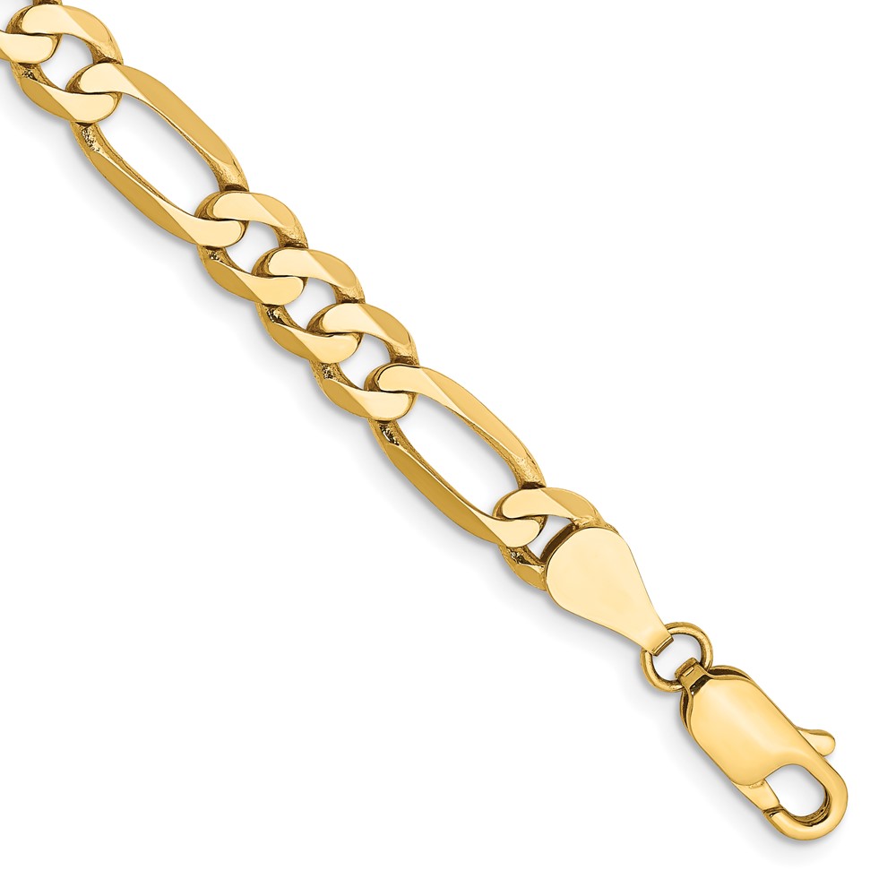 10K 5.25mm Flat Figaro Chain (10FG140-7)