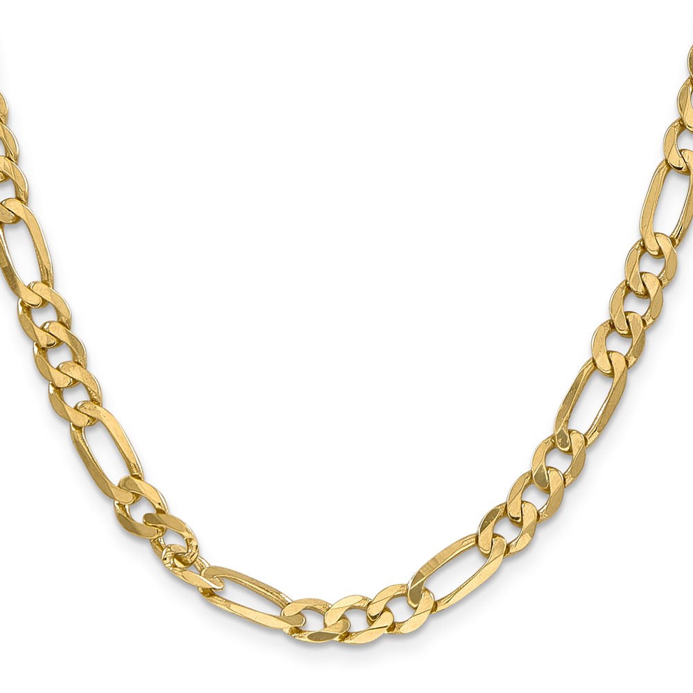 10K 6.25mm Flat Figaro Chain (10FG160-20)