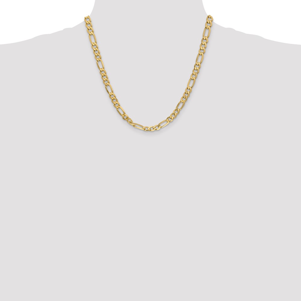 10K 6.25mm Flat Figaro Chain (10FG160-20)