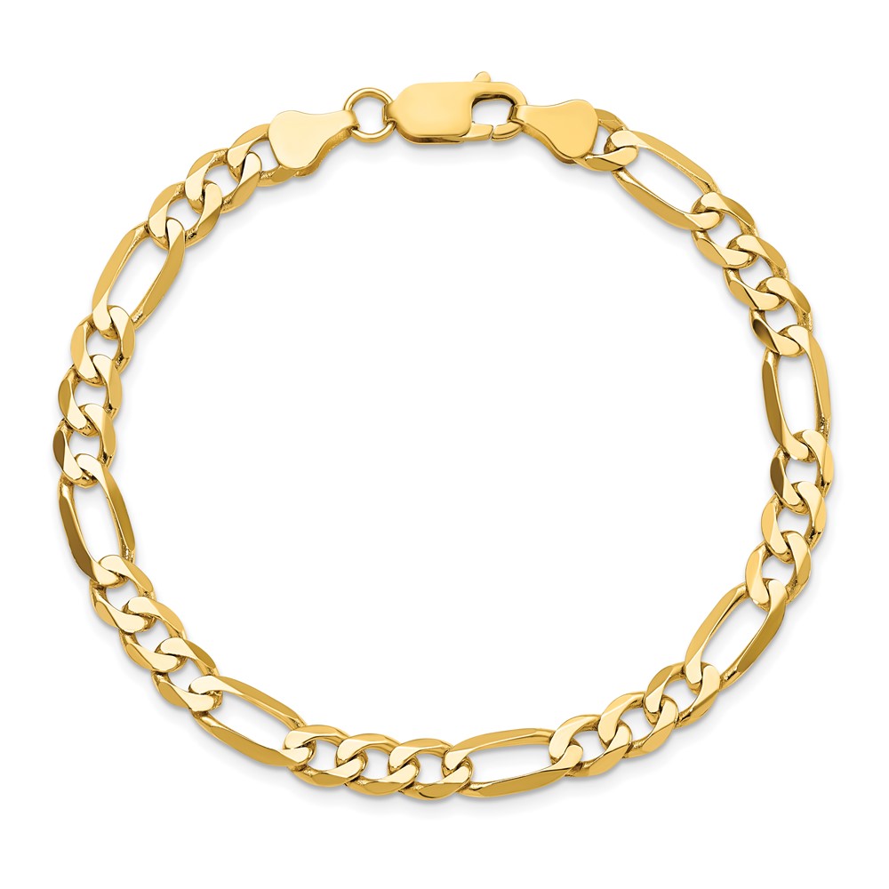 10K 6.25mm Flat Figaro Chain (10FG160-9)