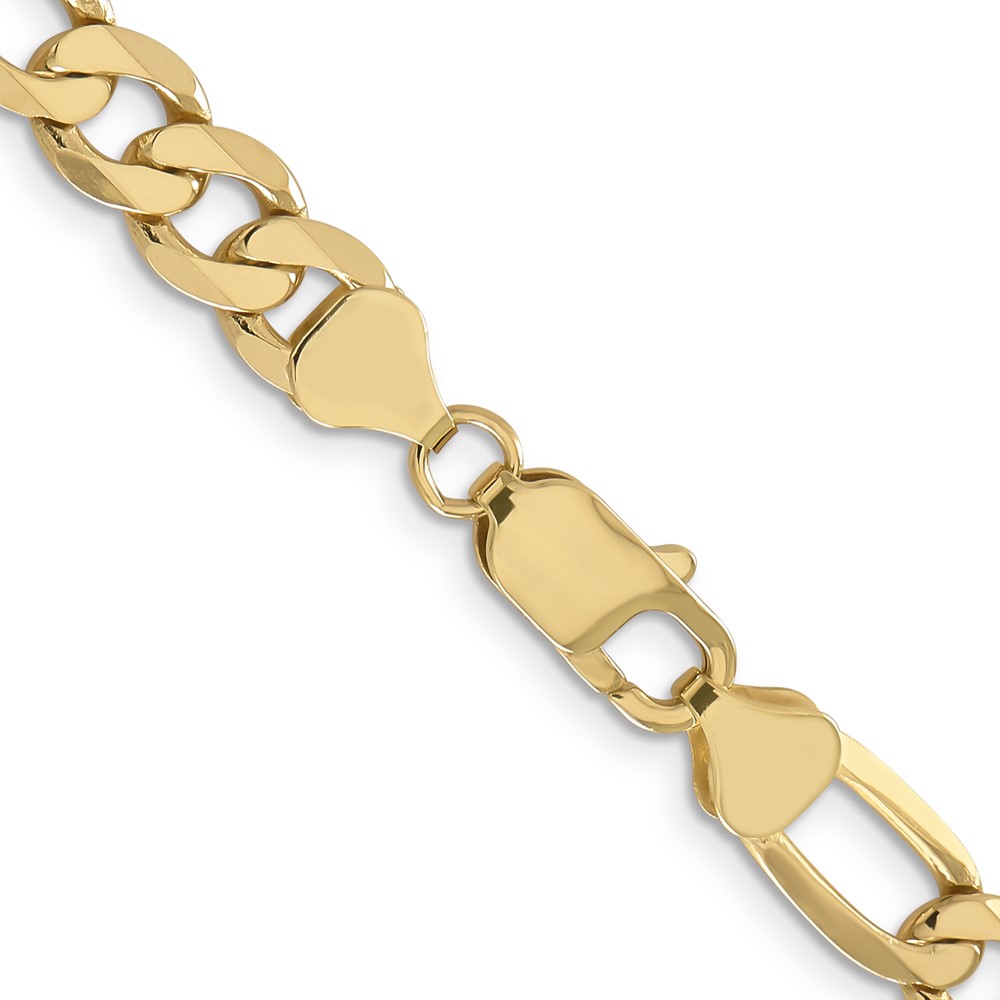 10K 7.5mm Flat Figaro Chain (10FG200-24)