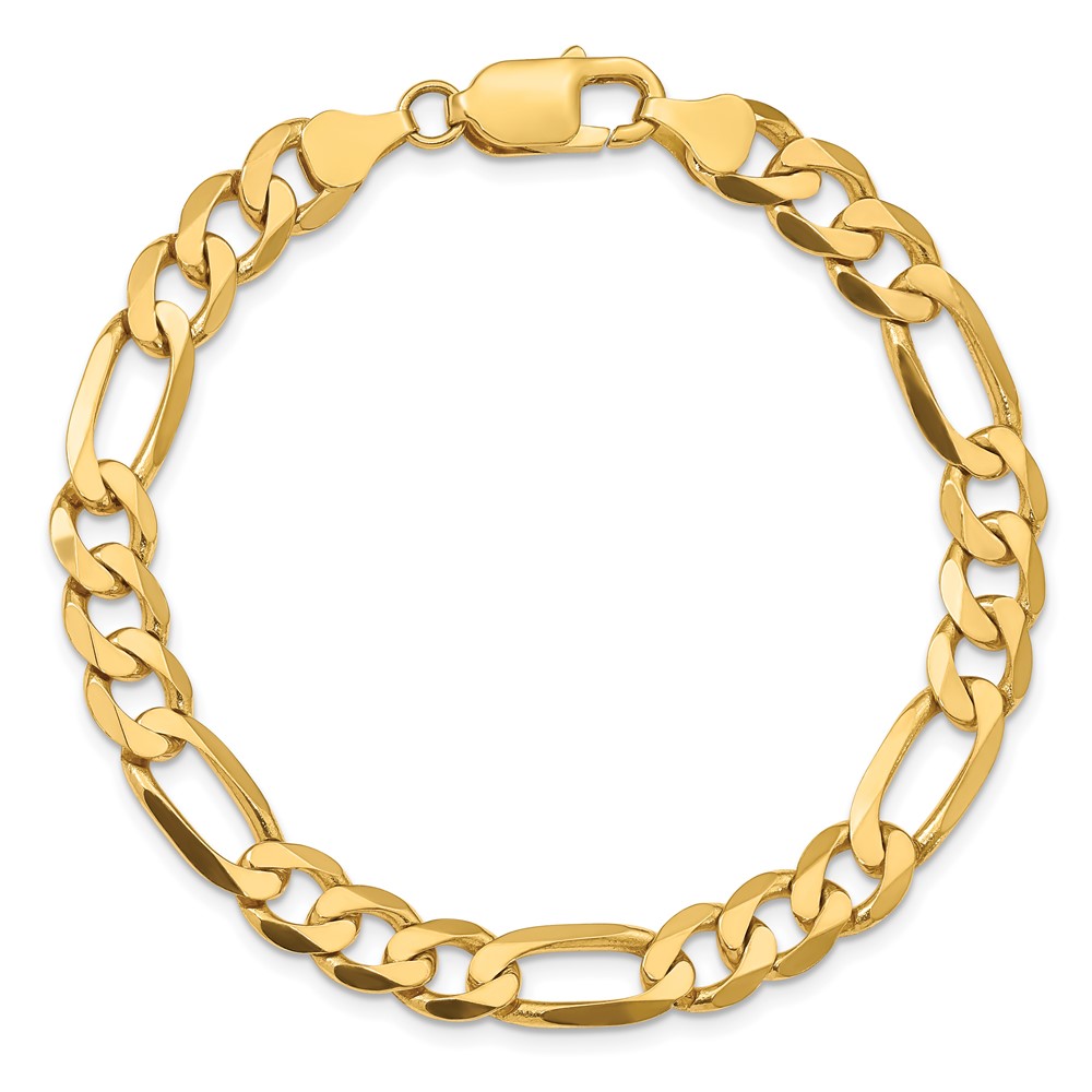 10K 7.5mm Flat Figaro Chain (10FG200-8)