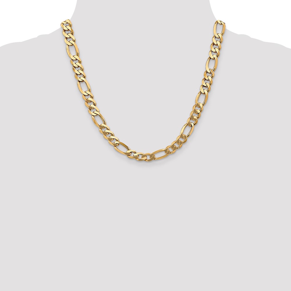 10K 8.75mm Flat Figaro Chain (10FG220-20)