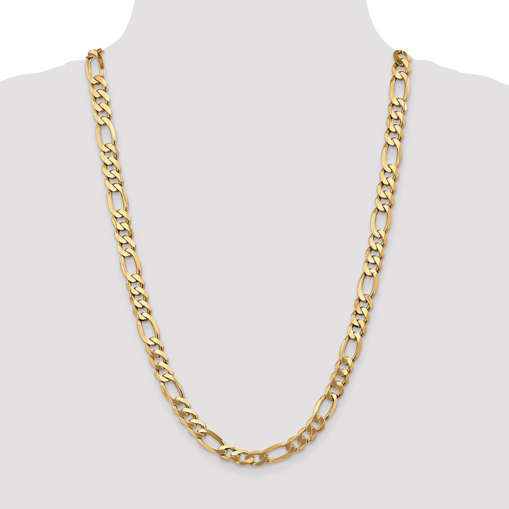 10K 8.75mm Flat Figaro Chain (10FG220-26)