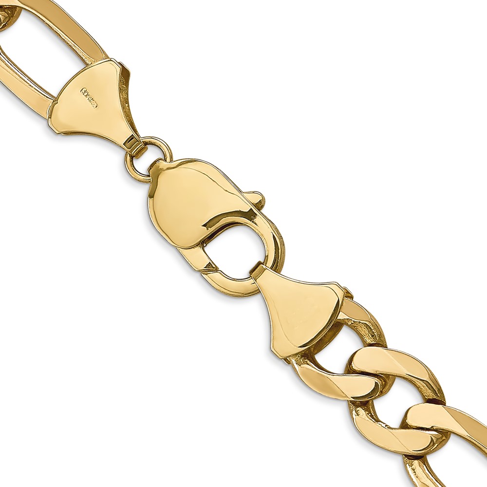 10K 10mm Flat Figaro Chain (10FG250-24)
