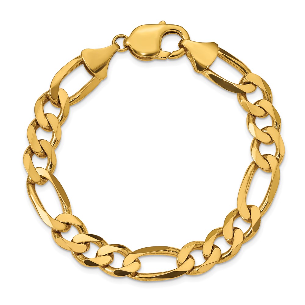 10K 10mm Flat Figaro Chain (10FG250-9)