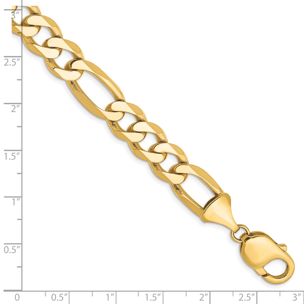 10K 10mm Flat Figaro Chain (10FG250-9)