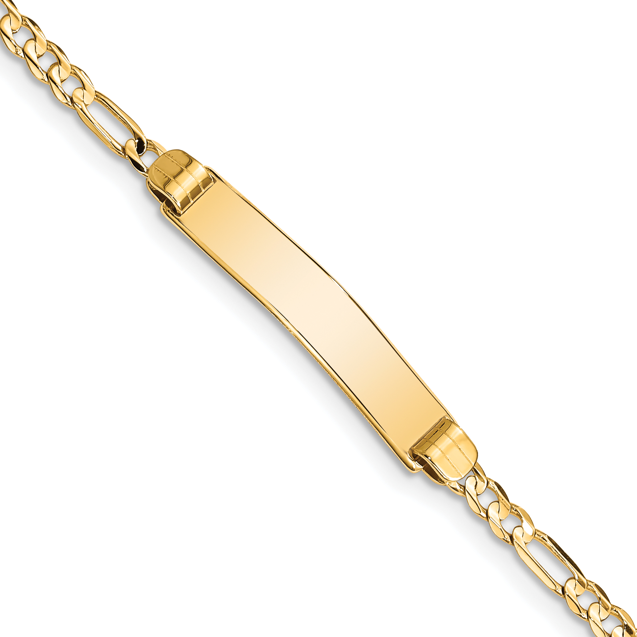 10k Figaro Link ID Bracelet (10FG80ID-7)