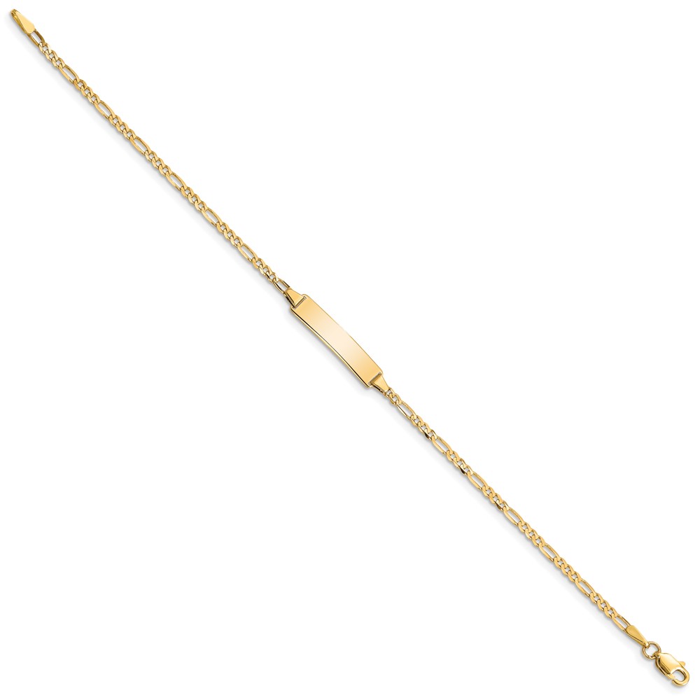 10k Figaro Link ID Bracelet (10FIG060ID-8)