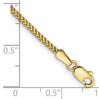 10K 1.3mm Yellow Gold Franco Chain view 2